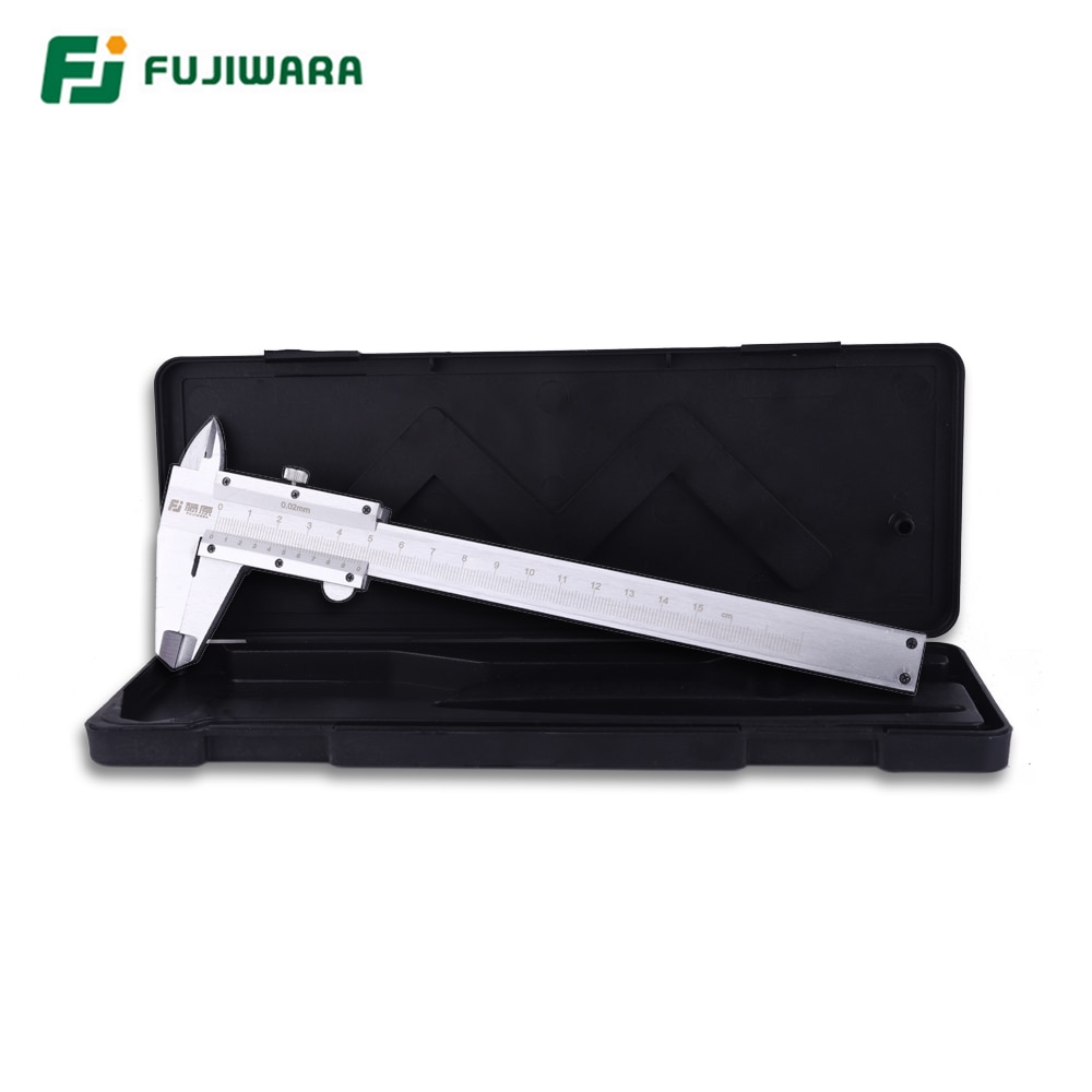 Pinça alta 0-150mm do vernier do aço carbono de fujiwara