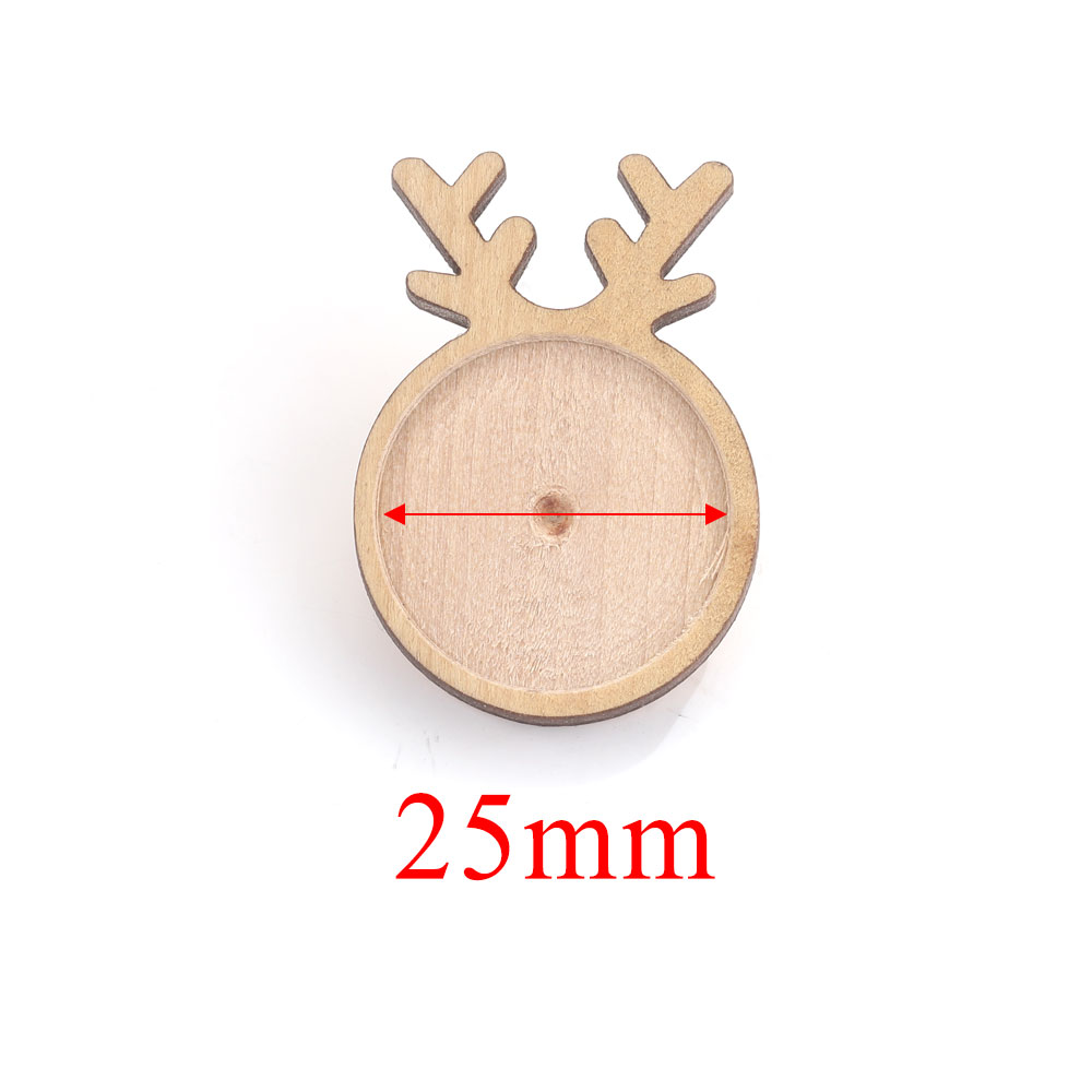 10pcs Blank Wood Cabochon Brooch Base Settings Fit 20 25 30 40mm Round Bezel Tray Diy Brooches Pin Backs for Jewelry Making: Clear