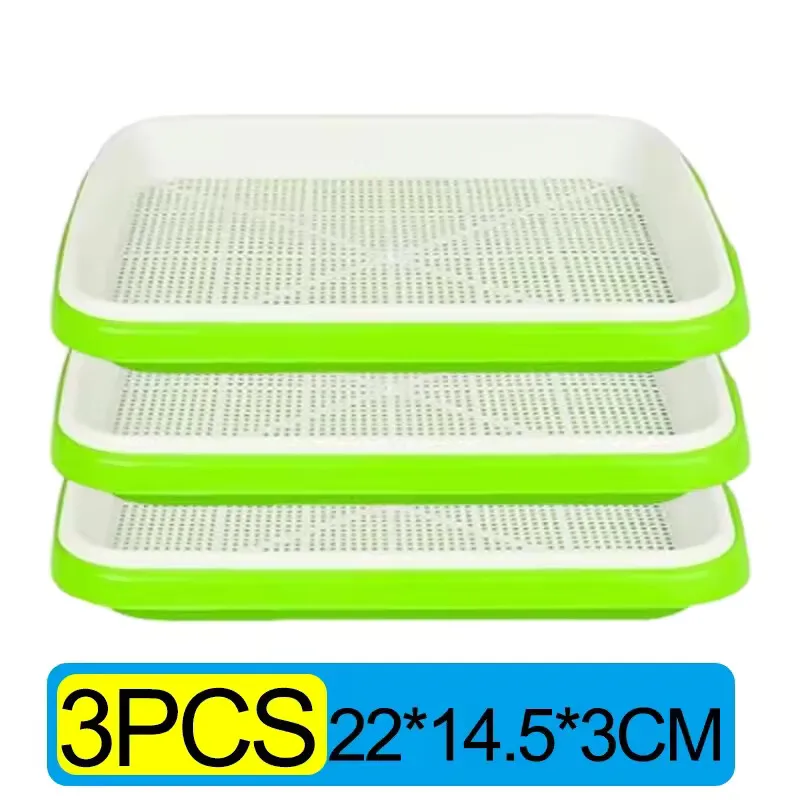 3/1PCS Plastic Grow Kwekerij Potten Groente Grondloze Kwekerij Trays Zaad Kieming Lade Zaailing Spruit Plaat Tuin: Rood