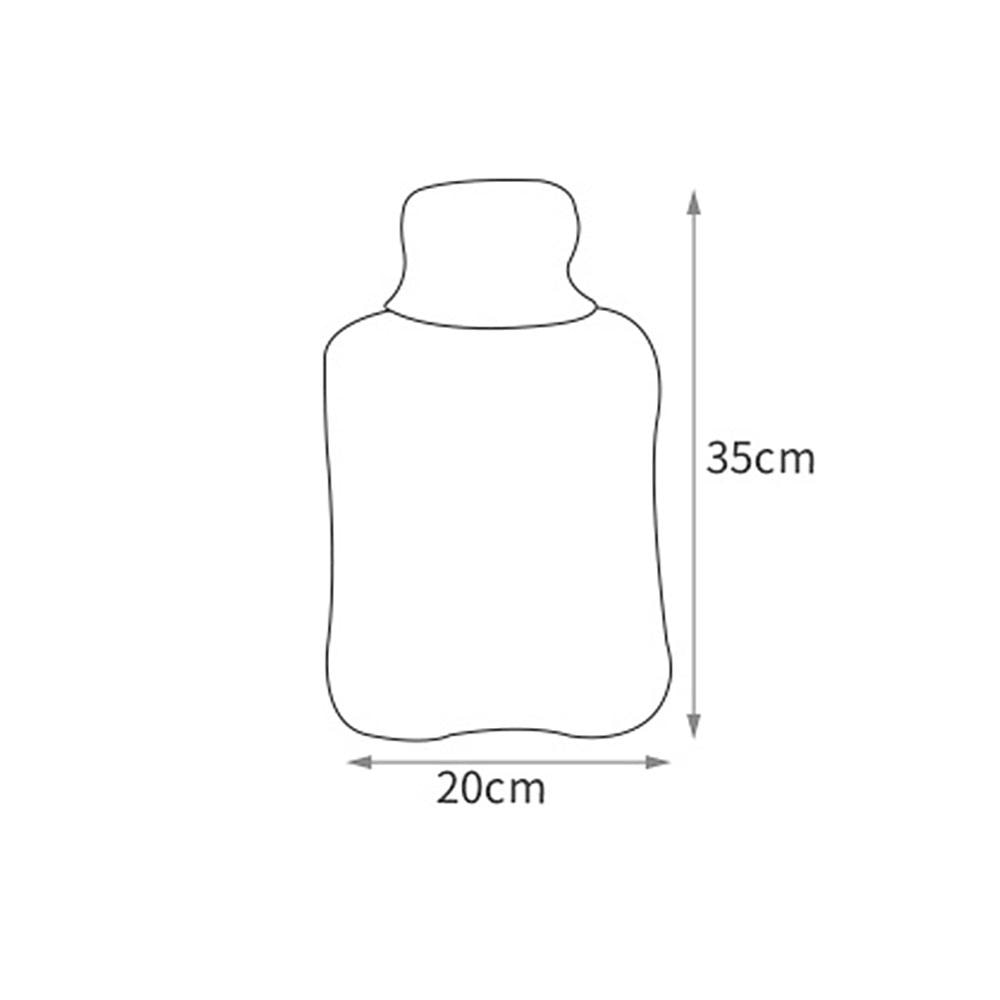 2000Ml Warm Water Fles Gebreide Cover Effen Kleur Water Gevulde Tas Doek Cover Handwarmer Winter Soft water Fles