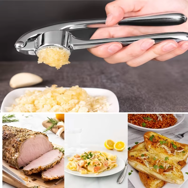 Knoblauchpresse für die Küche, Knoblauchzerkleinerungsmaschine, Zerkleinerungswerkzeug, waschbar in der Spülmaschine, rostfrei