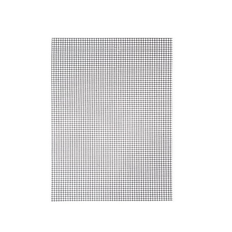 Barbecue Grilling Mat Replacement Mesh Wire Net Non-Stick Grilling Mesh Pads Outdoor Activities Cook Reusable BBQ Accessories: Black 1pcs / Rectangle-30x40cm