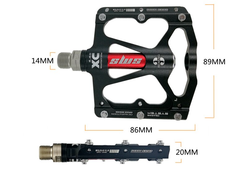 Fiets Pedaal Aluminium Mountainbike Pedaal MTB Road Fietsen Sealed 3 Lagers Pedalen voor BMX Ultralichte Fiets onderdelen