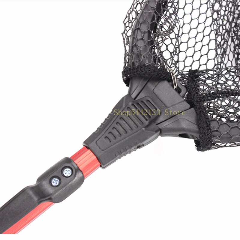 Fishing Nets Fishing Nets Tools Fishing Net Folding aluminum alloy Landing Net Eva Handle Fishing Rubber Folding