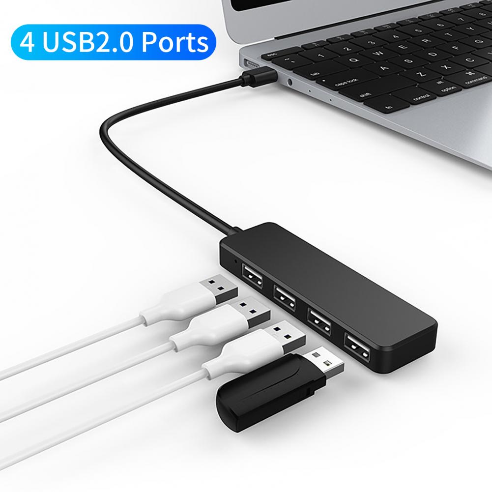 Kabel Hub Praktische 4 in 1 USB 2,0 Kabel Hub Edelstahl Stabile Ausgang Erweiterung Dock