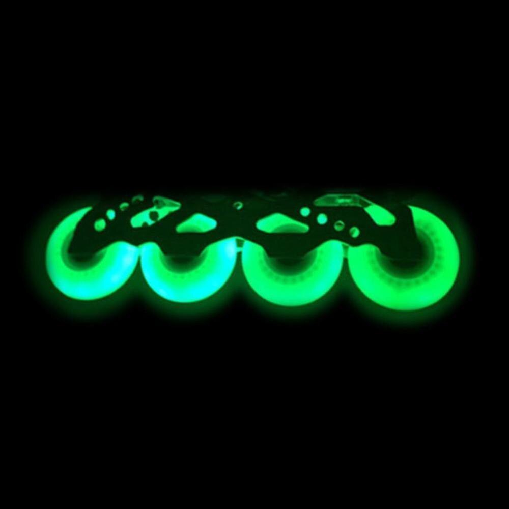 80mm Inline Roller Skate Wheels 4pcs LED Sliding Skating Flashing Wheel Rollers Durable Luminous Rollerblade Replacement