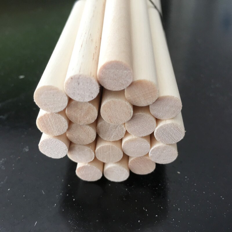 10pcs Wooden Dowel Rods Unfinished Hardwood Round Dowel Sticks, Crafts, DIY Projects