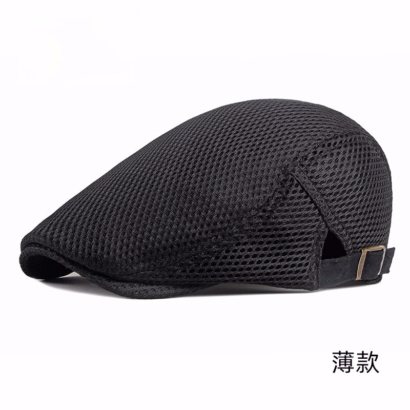 Summer Thin Hollow Mesh Breathable Adjustable Free Size 55-60cm Casquette Visors Sun Hat Beret Retro Baseball Cap