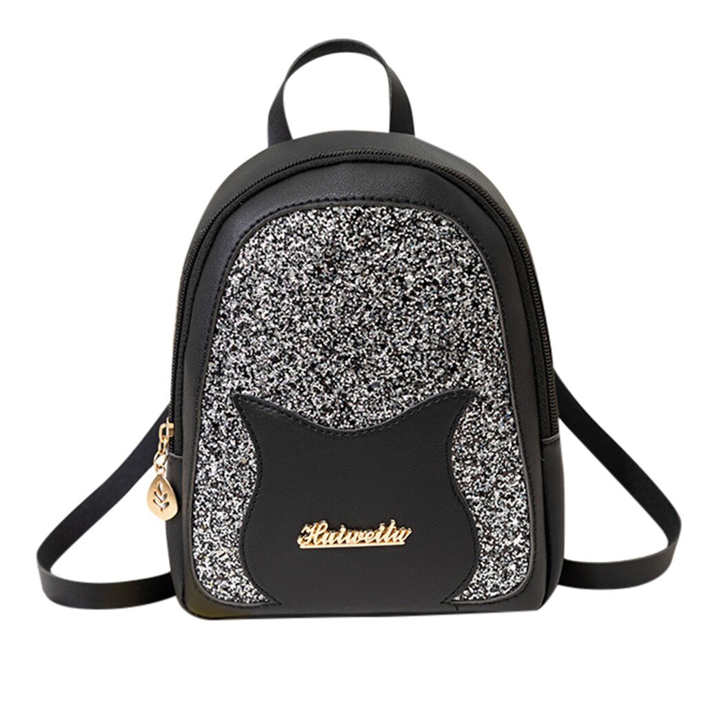 Mochila pequeña para niña, bolso de hombro de lentejuelas brillantes a la , Mini mochila multifunción para mujer, para adolescentes y Niños # YJ: Black