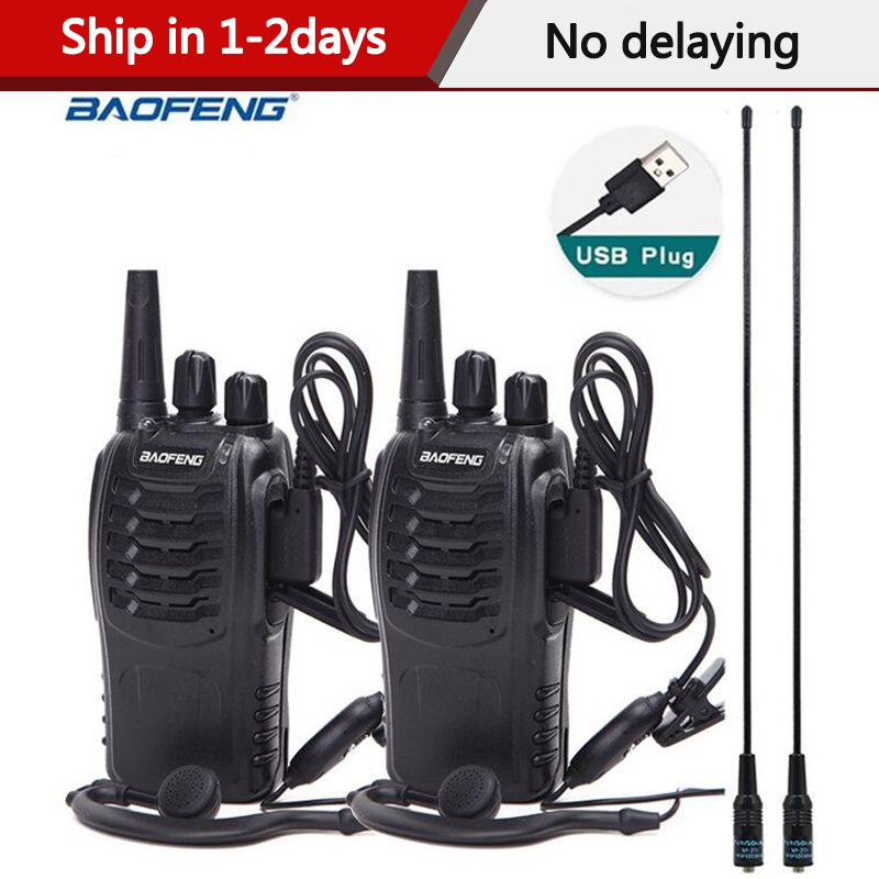 1 Of 2 Stuks Baofeng BF-888S Walkie Talkie 5W Two-Way Radio Draagbare Cb Radio Uhf 400-470Mhz 16CH Comunicador Zender Transceiv