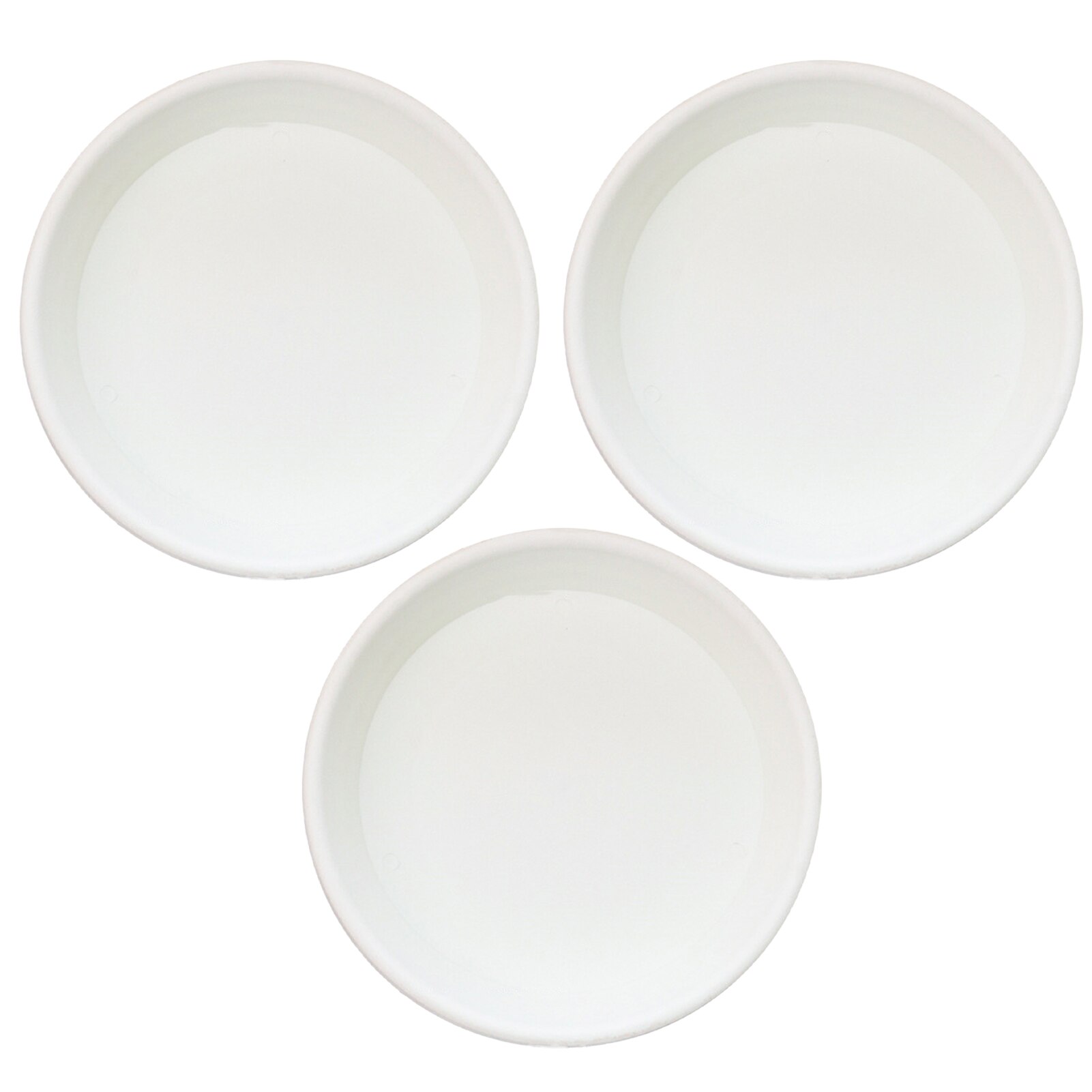 3pcs Reusable Flower Pot Waterproof Succulent Drip Tray PP Balcony Smooth Plant Saucer Round Container Indoor Outdoor Easy Clean: 26.2cm