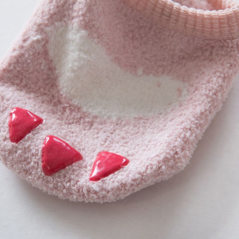 Nyfödd baby ullstrumpor flicka pojkar söt spädbarn barn skor kort björn tass mönster halkskydd strumpor småbarn barn socken baby