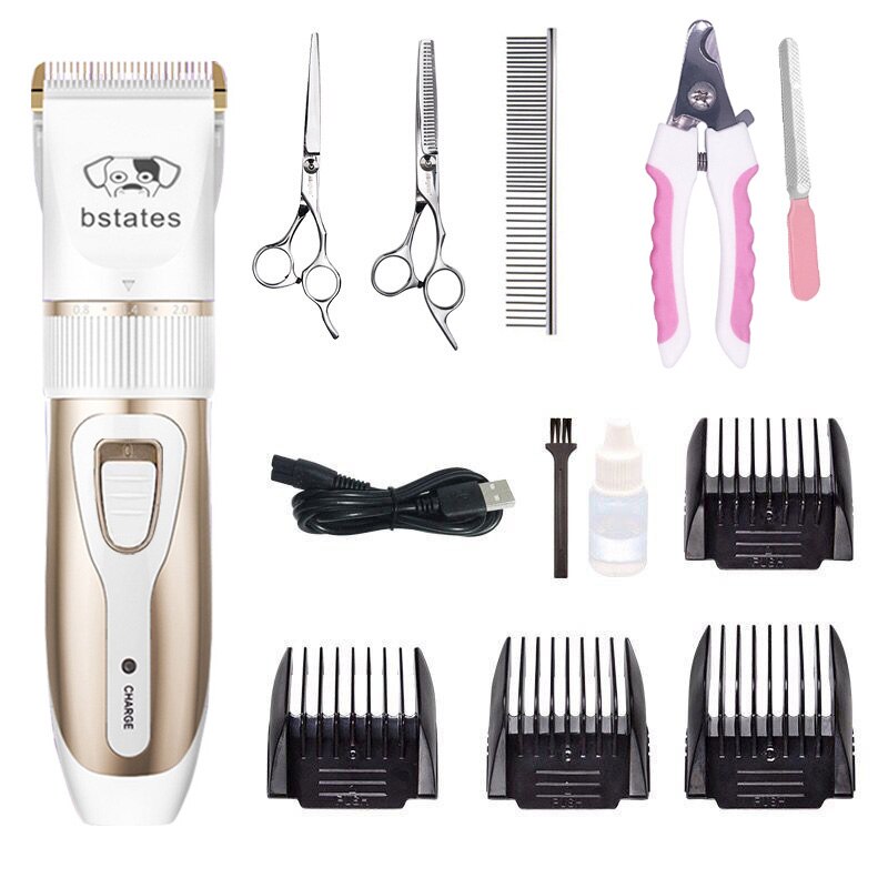 Dog Clipper Dog Hair Clippers Grooming (Pet/Cat/Dog/Rabbit) haircut Trimmer Shaver Set Pets cordless Rechargeable: Bstates-A