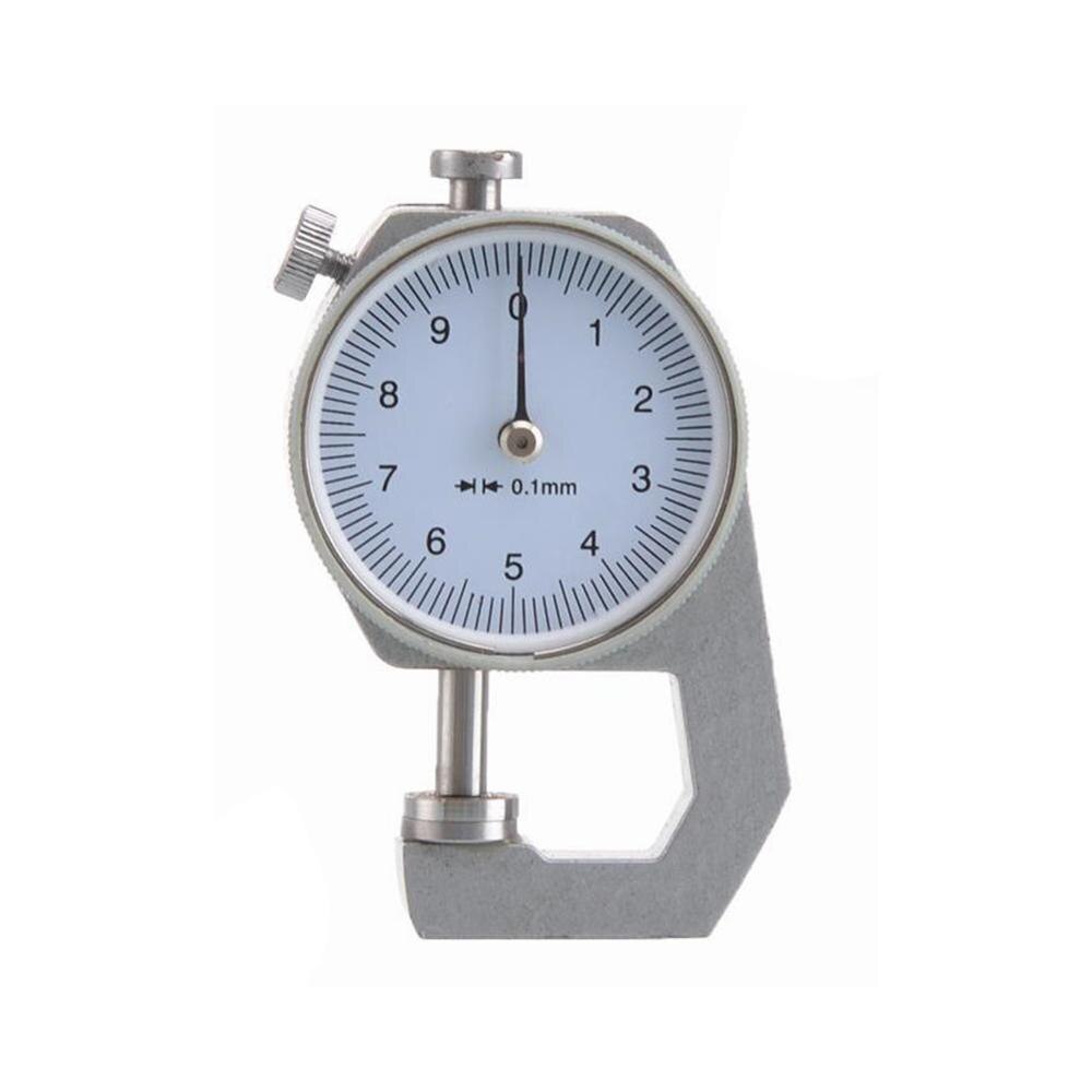 Leather Paper Dial Thickness Gauge 0-10mm 0.1mm Metal Case High Precision Micrometer Tester Width Measuring Instrument Tools: Flat head 0-10MM