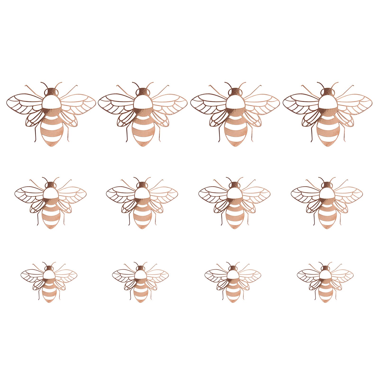 12Pcs Hollow Bee Muurstickers Woondecoratie Feestelijke Party Arrangement Karton Woondecoratie Venster Decals Home Decor: Roze