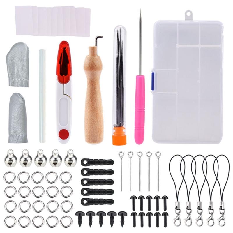 Handmade Needle Felting Starter Kit Roving Wool Set with Tool DIY Craft Material 87HA: 1