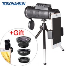 TOKOHANSUN praktisch Kamera Objektiv 40x60 Teleskop Tele Linsen + 3in1 Fisheye Weitwinkel Makro Lentes für Huawei samsung