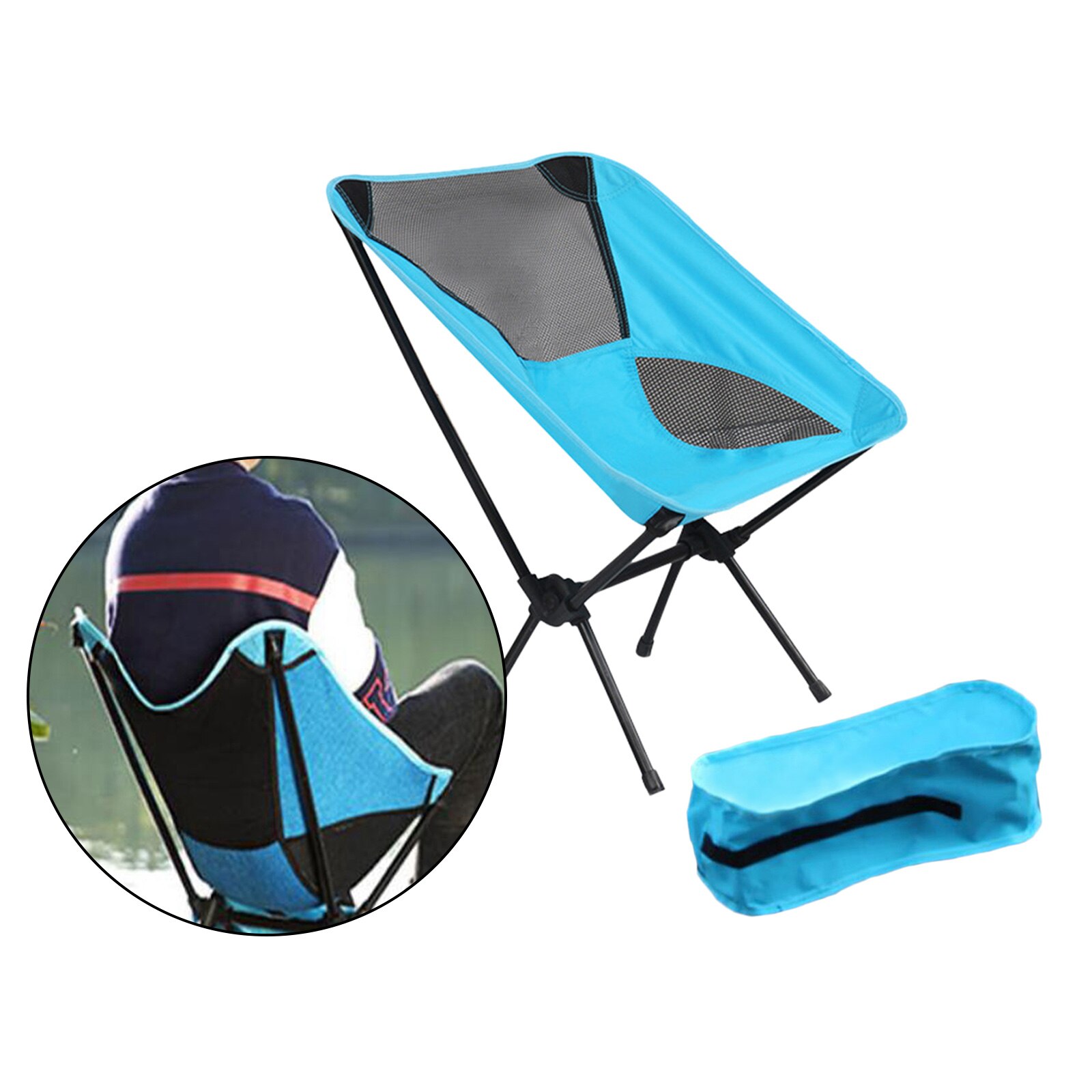 Klappbarer campingstuhl, angelstuhl für outdoor-aktivitäten wie wandern, trekking, grillen und picknicken ( 110kg stück)