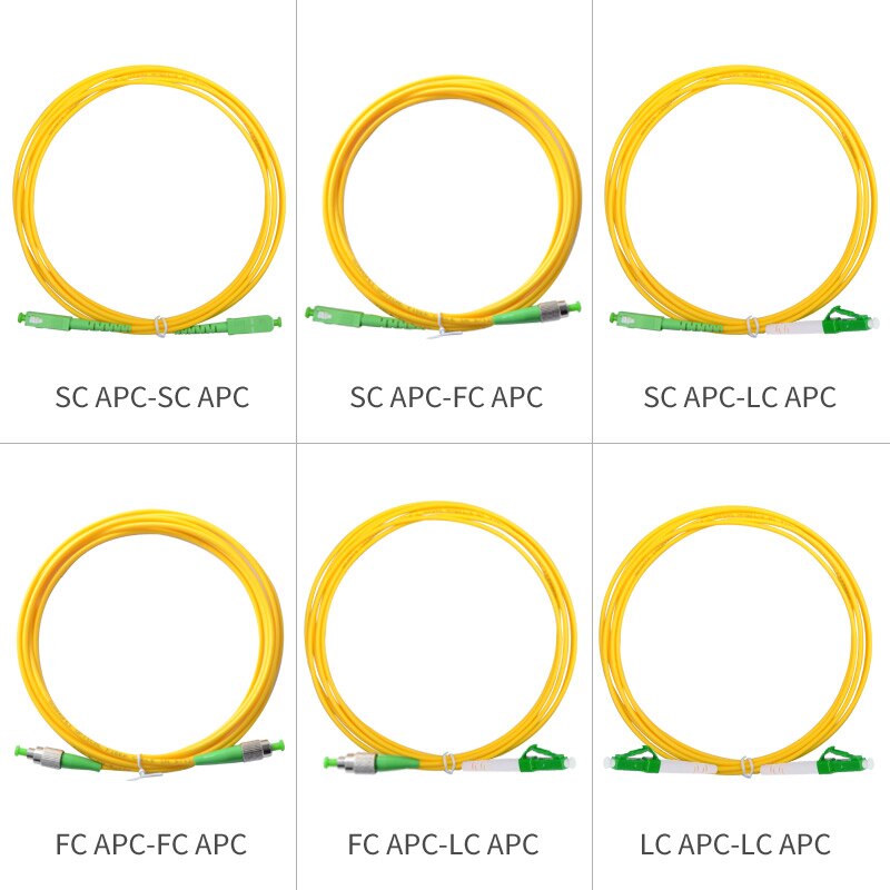 Optische faser patchkabel 1m 9/125 652D simplex SC/APC FC/APC LC/APC Zopf FTTH CATV Optic patchkabel