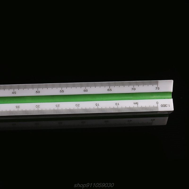 30cm Plastic Triangular Scale Ruler Architect Engineer Drafting Measuring Tool A12 21