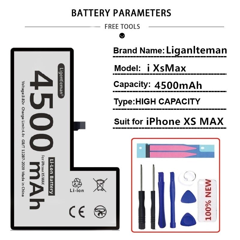 Real Capacity Replacement Battery For Apple IPhone 6 7 8 Plus XR XS MAX Batterie Lithium Phone Battery For iPhone 5 5S 5SE 6S X: For iPhone Xs max