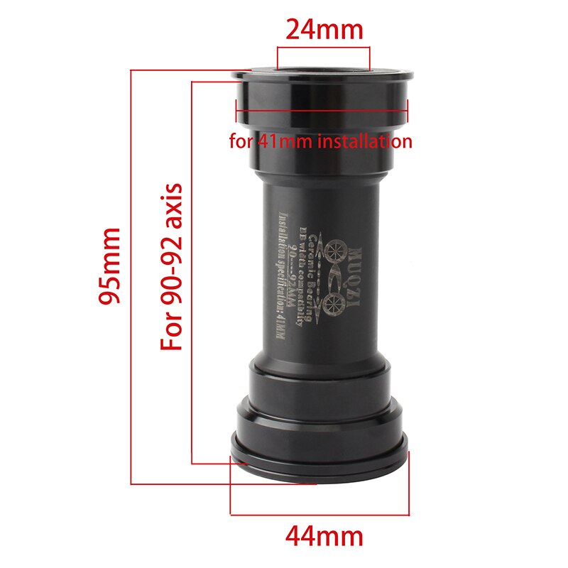 Muqzi keramiske lejer bundbeslag  bb90-92 passende landevejs mountainbike 41mm trykpas akse vandtæt  bb 22 24mm kranksæt