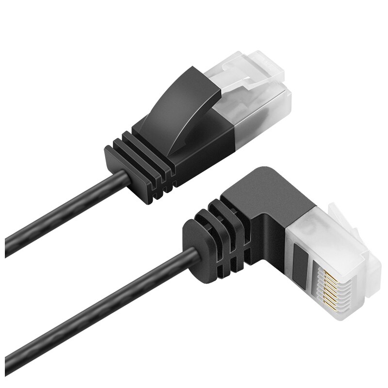 Ultra Slim Cat6 Ethernet Cable RJ45 Right Angle UTP Network Cable Patch Cord 90 Degree Cat6a Lan Cables for Laptop Router TV BOX: Lavender / 100m