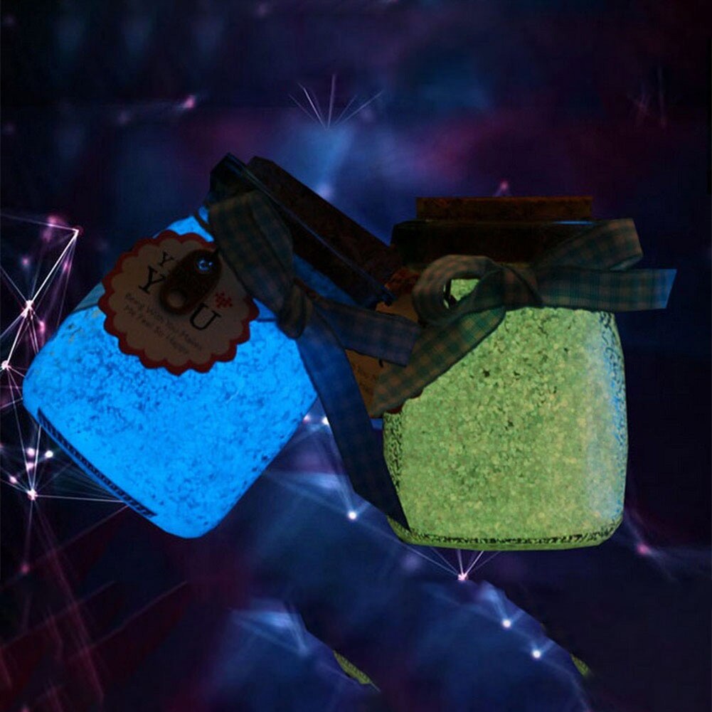 Glow in Dark Fluorescent Luminous Sand Wishing Bottle Fish Tank Gravel Decor Luminous Party DIY Bright DIY Star Wishing Bottle