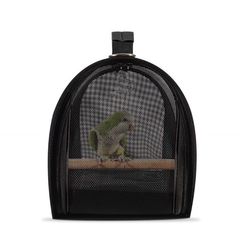 Portador de viaje para pájaros, jaula de transporte para pájaros, mochila para salir para loros transpirable