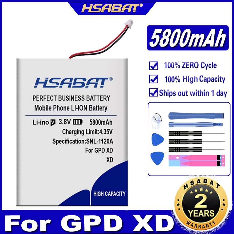 HSABAT-batería XD DE 5800mAh, para baterías GPD XD