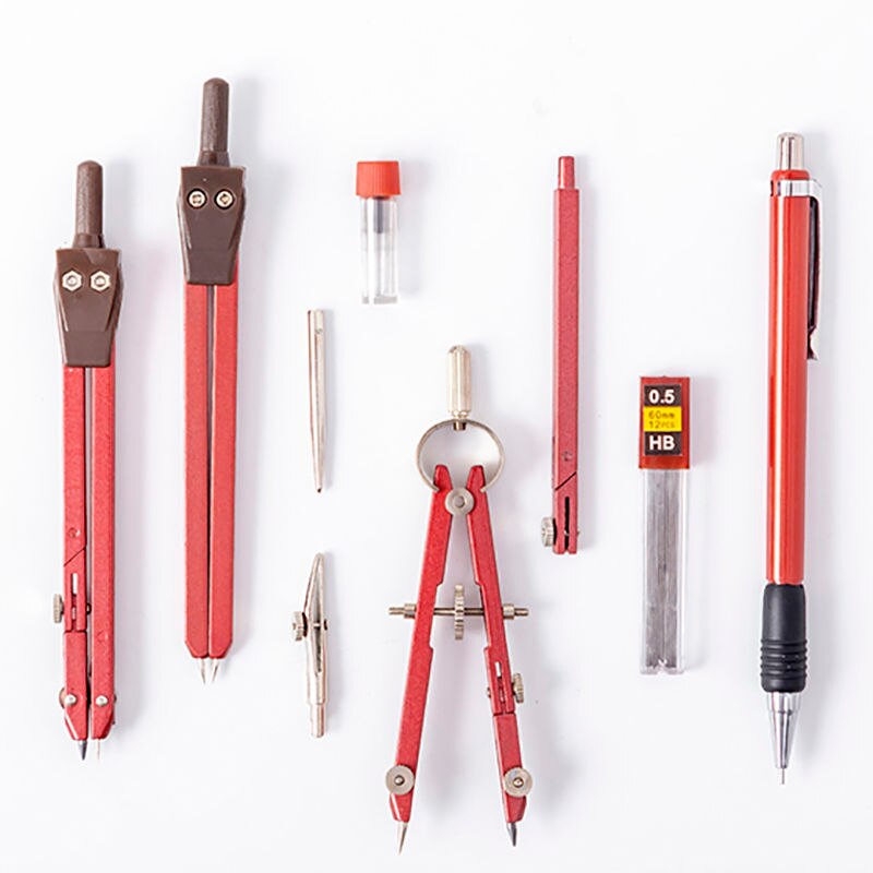 Compass Metal Drawing Stainless Steel Student Stationery Exam with Lead Core Practical Mathematical Tools