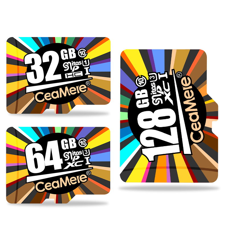 Ceamere micro sd-kort klass 10 uhs -1 8gb klass 6 16gb/32gb u1 64gb/128gb/256gb u3 minneskort flashminne microsd för smartphone