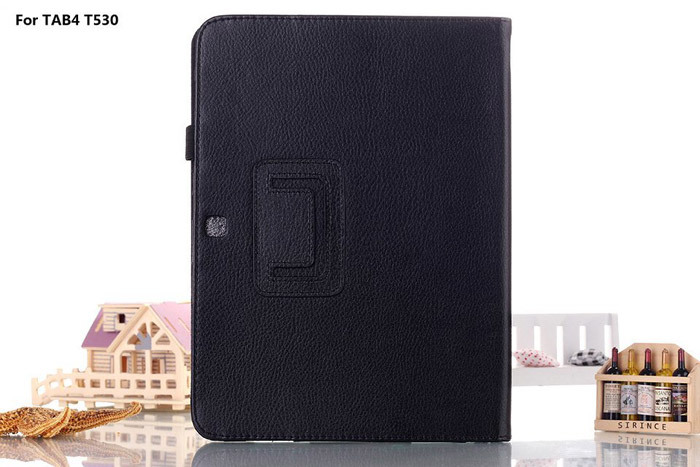 Flio Leather Stand Case Cover for Samsung Galaxy Tab 4 10.1 SM T530 T531 T535 Tablet: Black