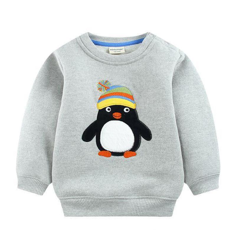 Peuter Kids Jongens Cartoon Gedrukt Casual Kleding Lange Mouw Tops Fleece