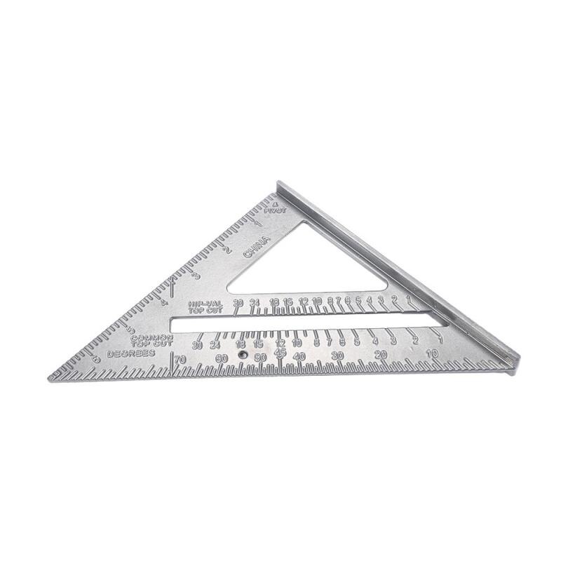 7 Inch Aluminum Alloy Measuring Ruler Gauges Speed Square Roofing Triangle Angle Protractor Trammel Measuring Tools