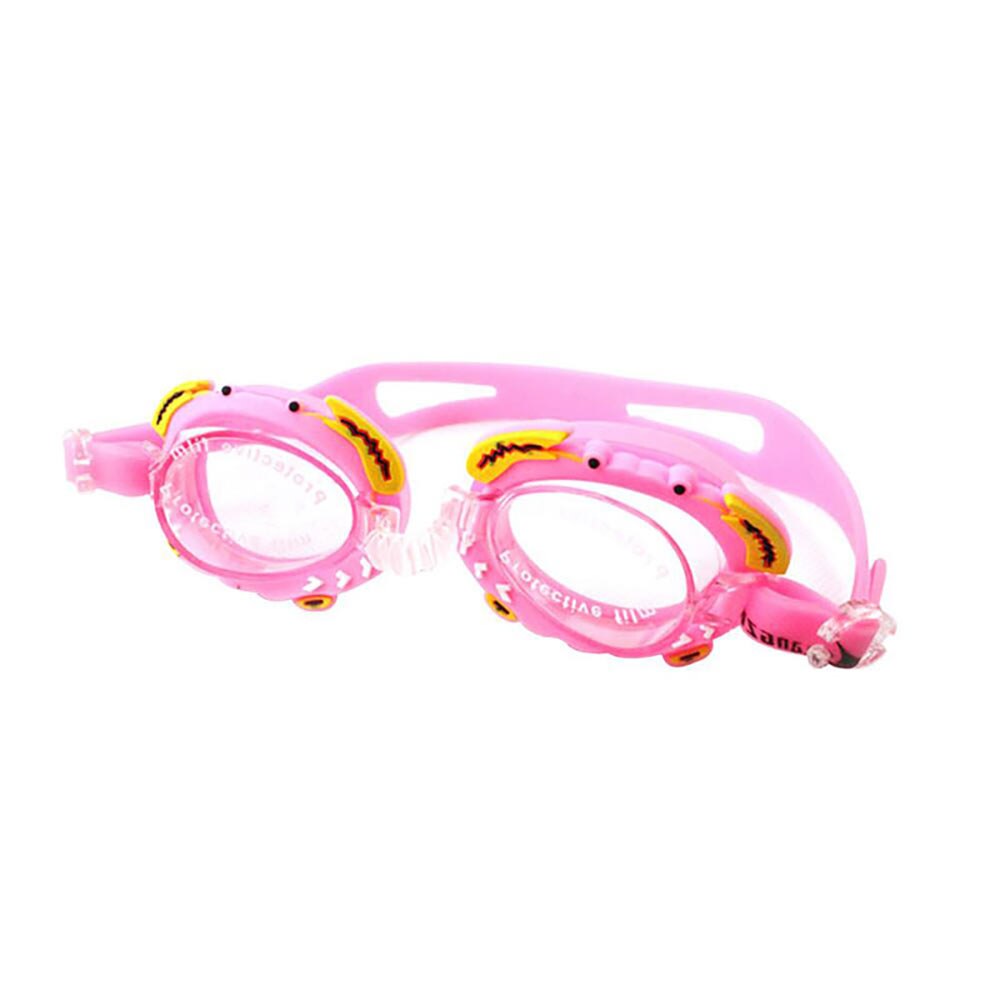 Silikone gennemsigtige børn børn svømmebriller vandtæt svøm briller briller justerbar dreng pige øje slid: Rød