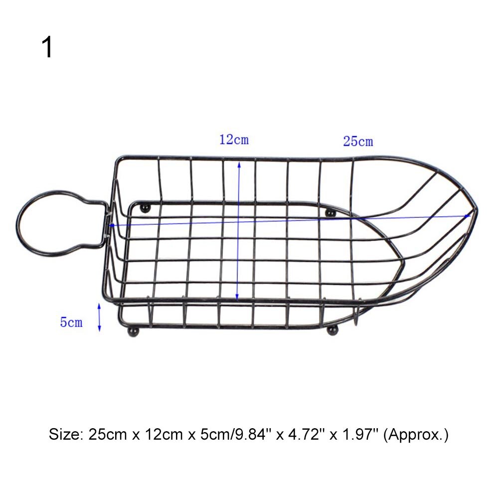 French Fries Basket Stainless Steel Food Storage Rack Snack Icing French Fry Containers Tin Pails Wedding Birthday Party Favors: 1
