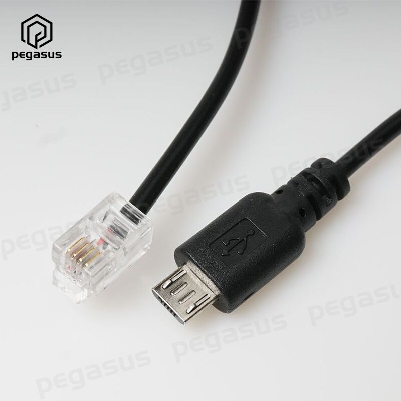 25CM Extension Cable Adapter USB Micro 5Pin to RJ9 4P4C Male Converter Wire