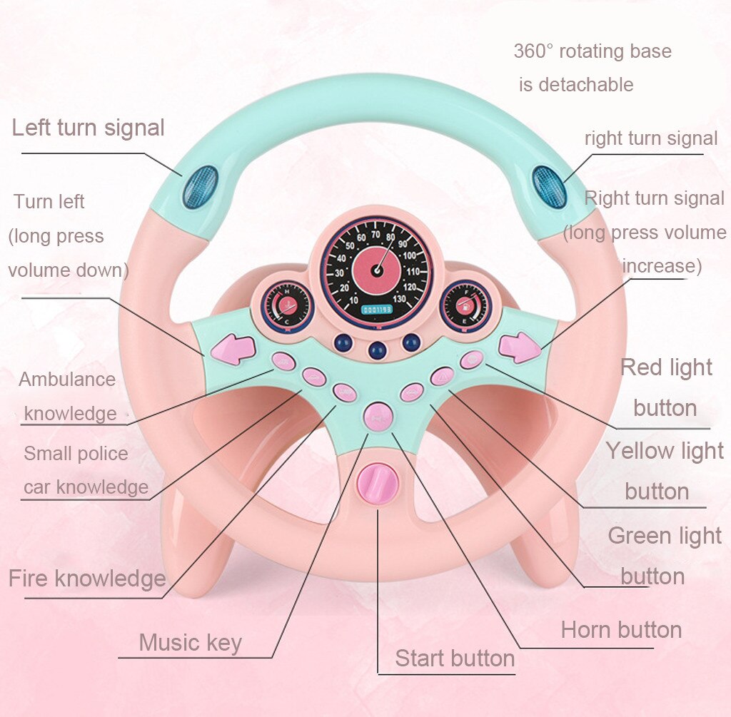 Children's Simulation Small Steering Wheel Copilots Simulated driving Steering Toy brinquedos tik tok kids #WS