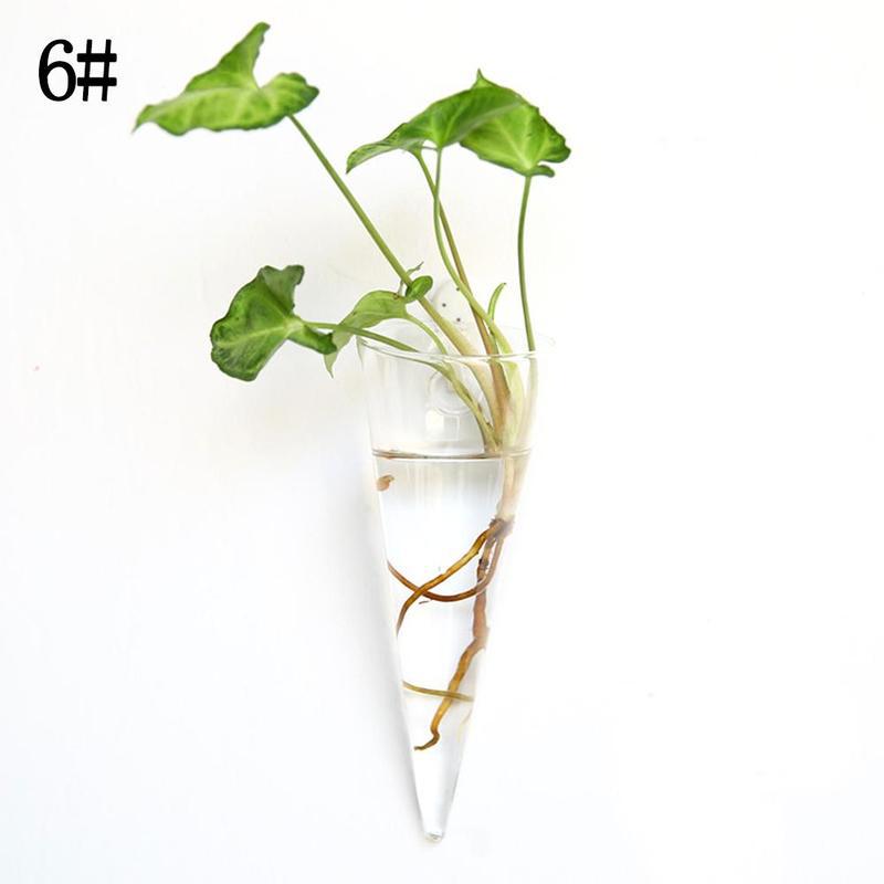 8 Shapes DIY Clear Hanging Glass Vase Flower Plants Terrarium Wall Fish Tank Aquarium Container Homw Decor: 6
