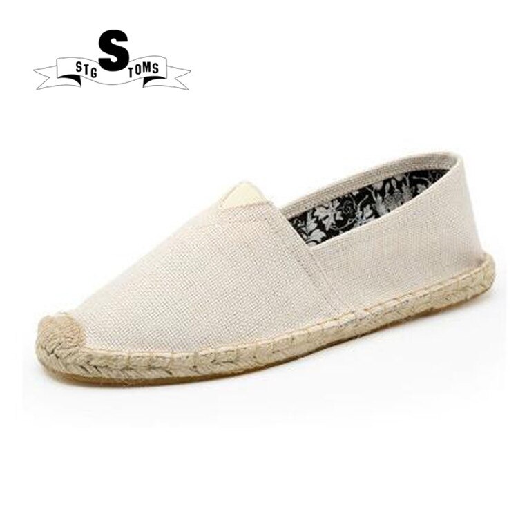 zomer handgemaakte linnen canvas schoenen klassieke ademend slip-op platte met mannen skateboard schoenen tm0009