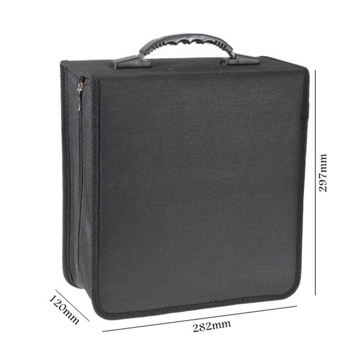 320 Pcs CD DVD Dics Media Storage Cover Portable Carry Sleeve Hard Bag Case Wallet Holder Box w/Zipper Sleeves Universal