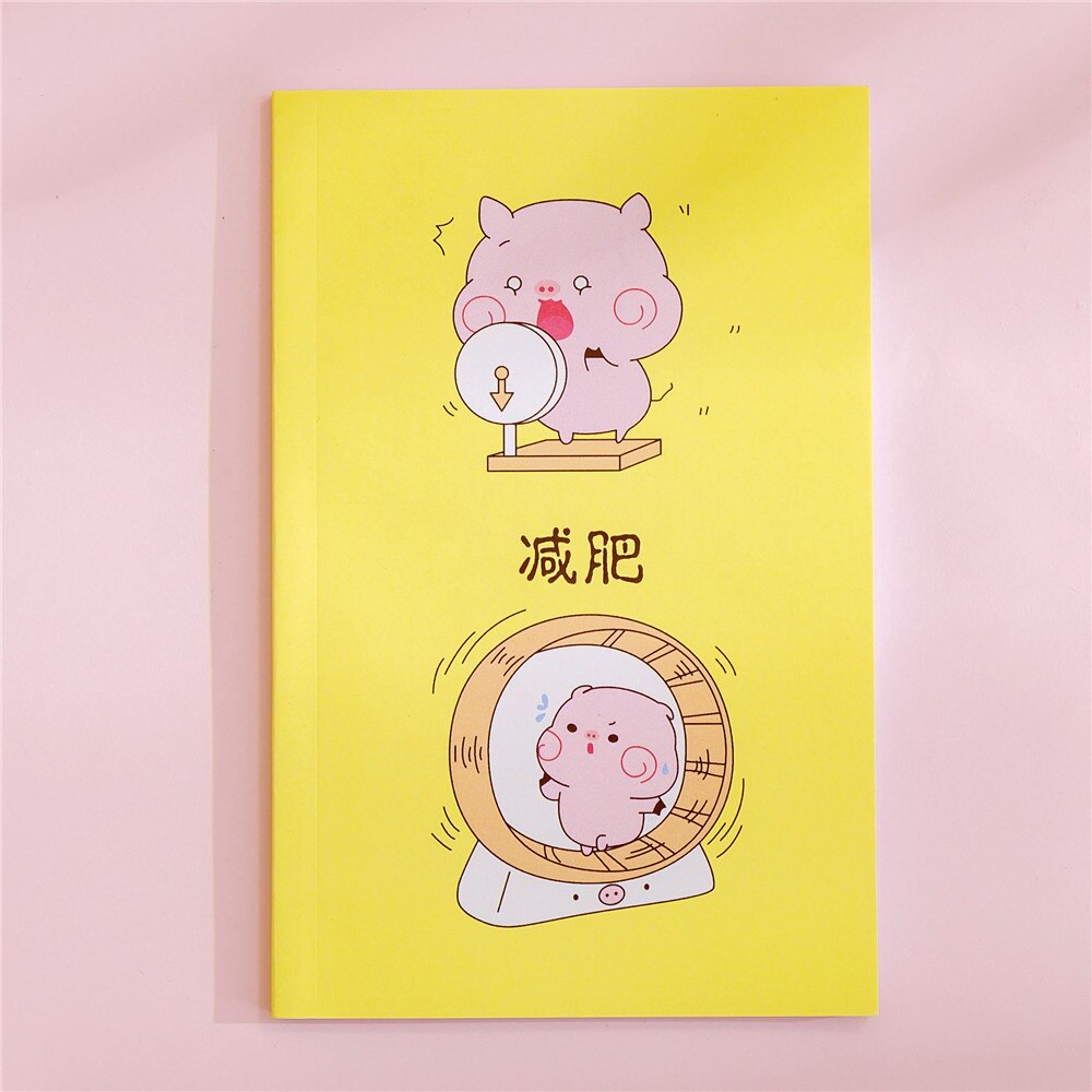 50 sheets Reusable Erasable Notebook Notepad Note Pig cartoon notepad note book as girl save paper School Office Stationery: Yellow