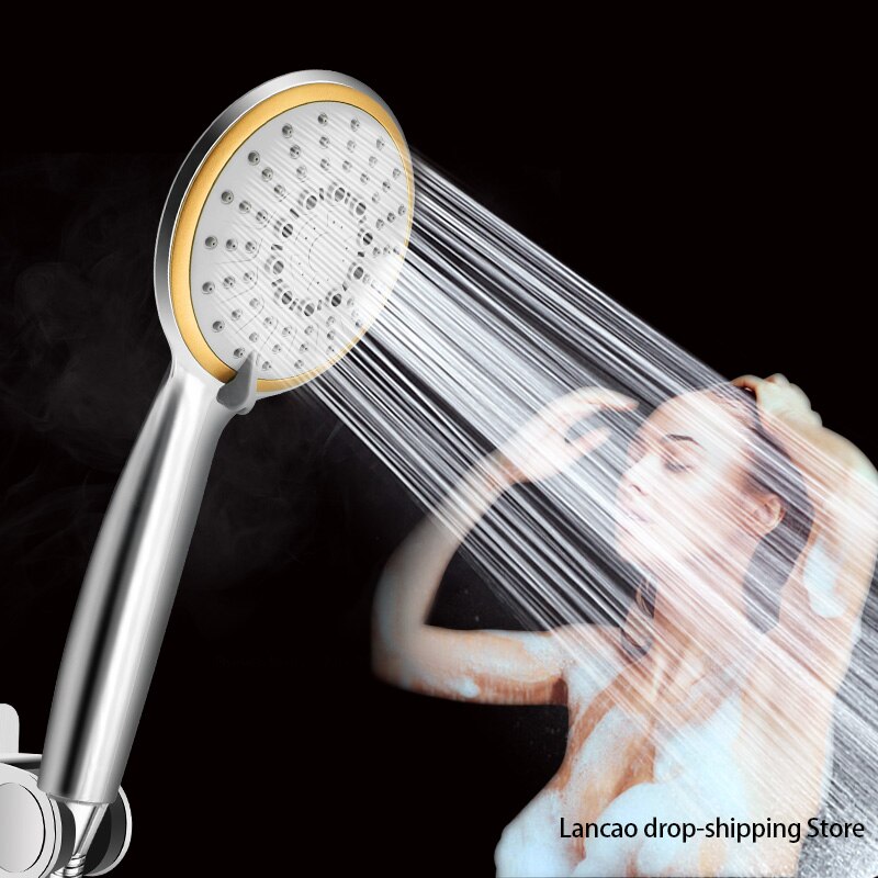 Set 3 Function Spray Chrome Hand Held Shower Head Wall Mounted Shower Set With Hose &amp; Shower Holder Water Saving Shower Sprayer