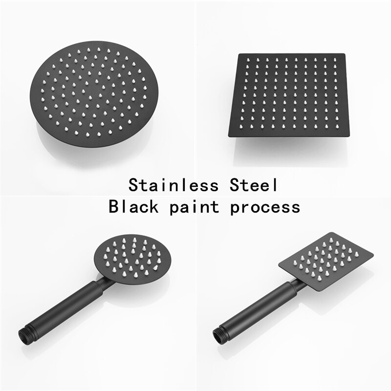 Rainfall Stainless Steel Shower Head - Ultra Thin Square Rain Shower For Wall Or Ceiling Mount - View #3
