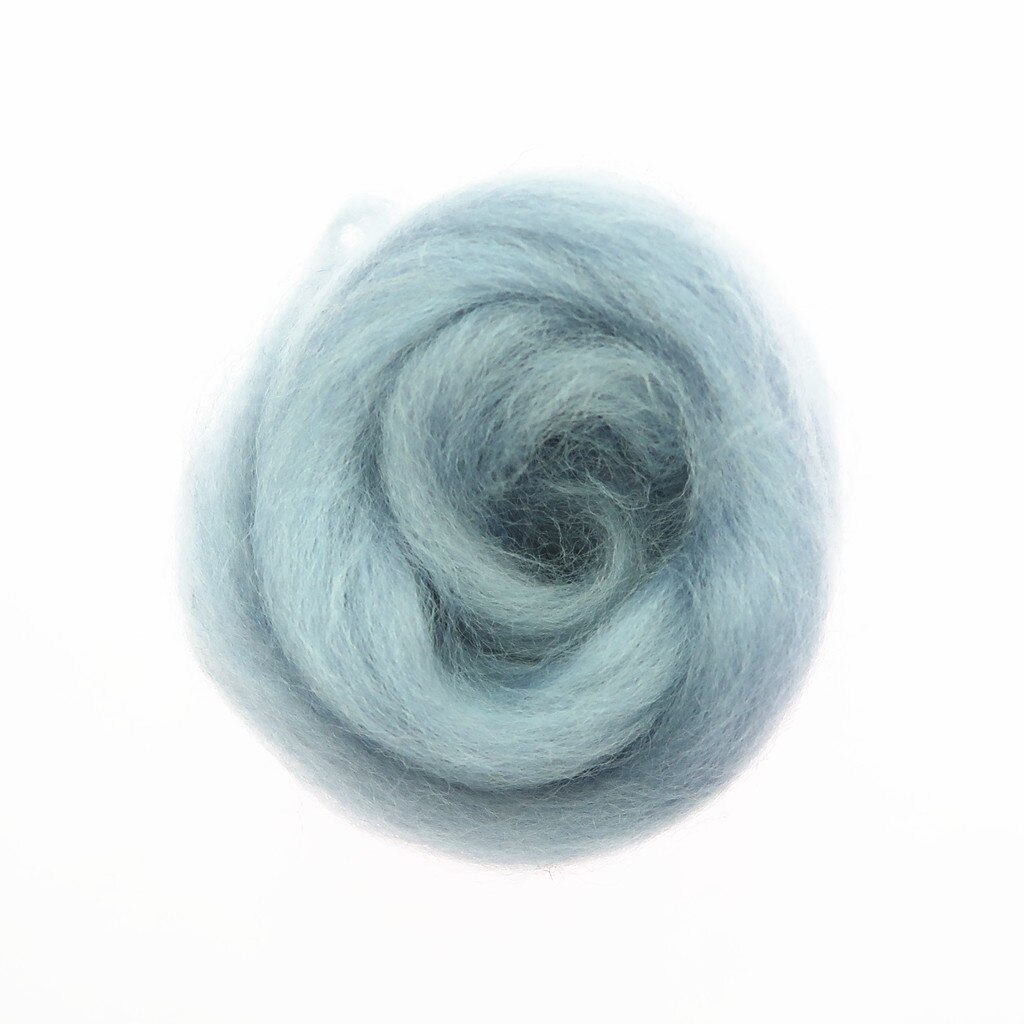 10/50/100g Light Blue Series Wool Fibre Flower Animal Toy Wool Roving Needle Felting Handmade Spinning DIY Craft Materials Tool: 32 / 10g