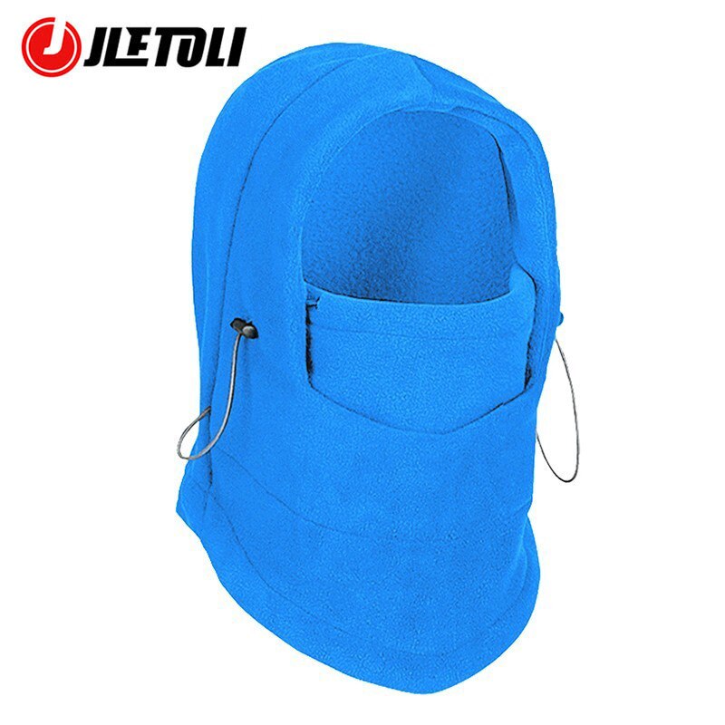 Jetoli-mascarilla térmica de forro polar para ciclismo, máscara de invierno para entrenamiento de esquí, a prueba de viento, al aire libre para bicicleta, gruesa, deportiva: sky blue