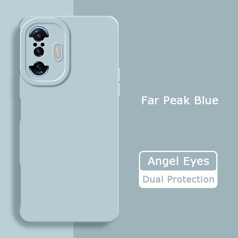 Coque de luxe en Silicone liquide yeux d'ange pour Xiaomi POCO F3 GT F3GT Redmi K40 Gaming 360, housse de téléphone antichoc, boîtiers de jeu K40: CANVAS / green