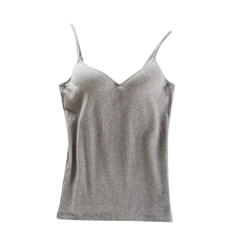 Débardeur tubulaire rembourré en coton sans couture pour femme, débardeur à bretelles croisées, sous-vêtements une pièce: H / M