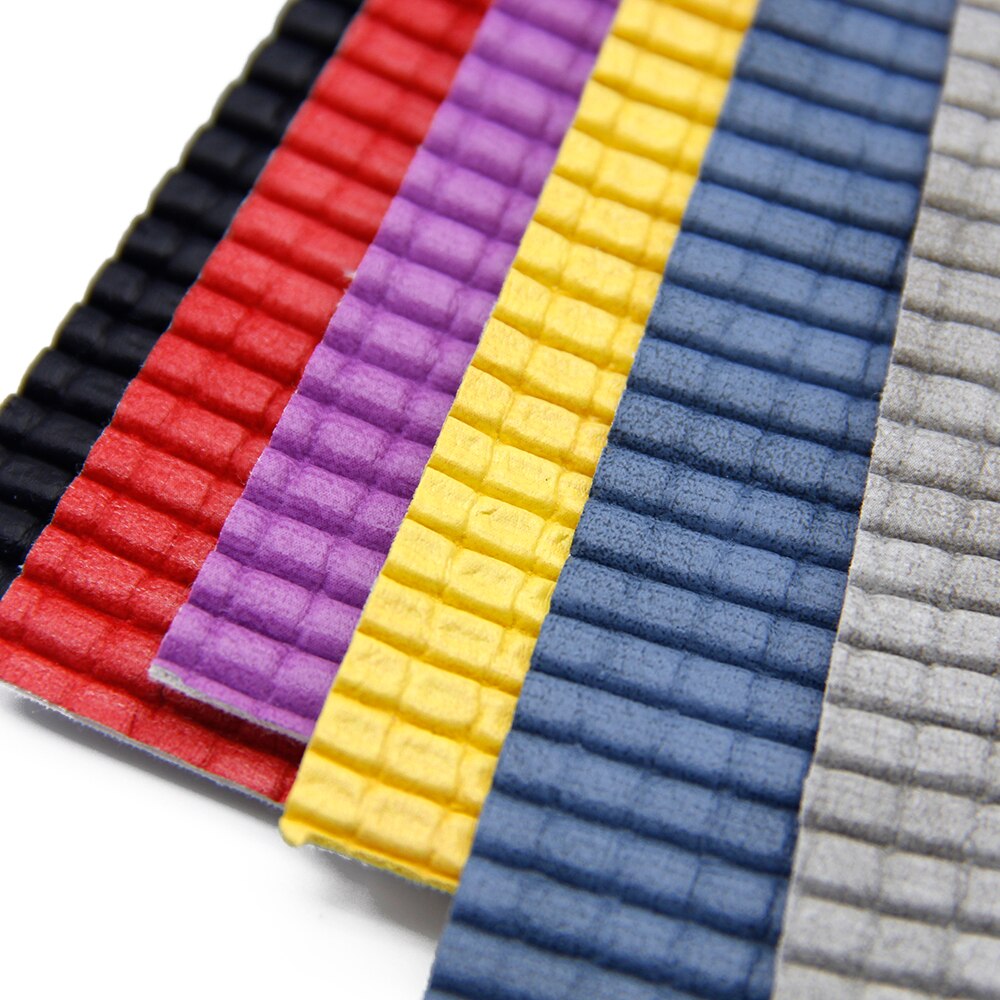 30*140cm ensfarvet gitter bump tekstur syntetiske læderplader diy håndlavede materialer til øreringe håndtaske gør ,1 yc 7818